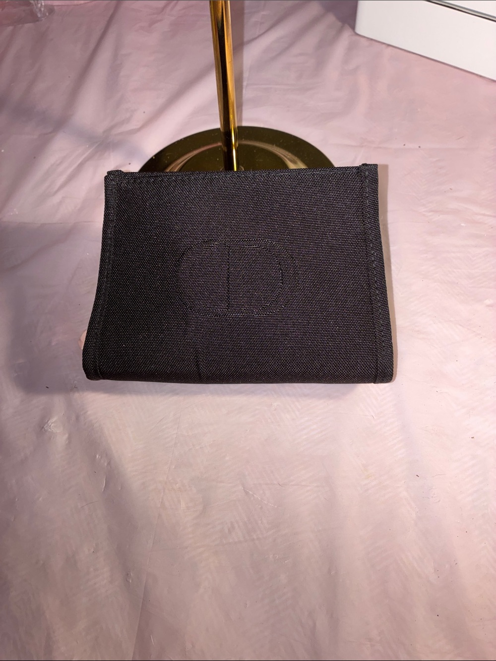 GWP!Christian Dior Beauty bag Black with added d-rings & pearl like strap!